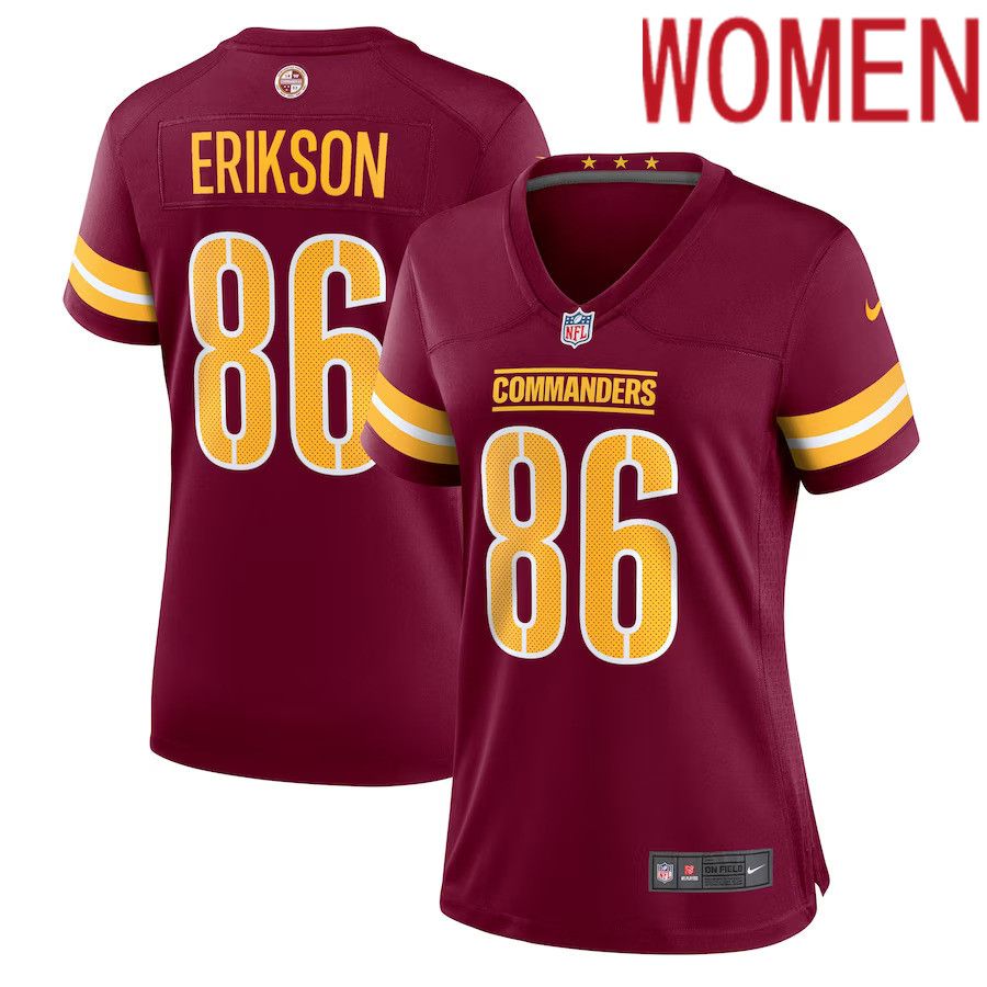 Women Washington Commanders #86 Alex Erickson Nike Burgundy Player Game NFL Jersey